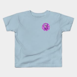 Small Cat on Purple Kids T-Shirt